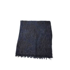 Paisley Road Womens Texture Fray Long Scarf Steel Gray OS